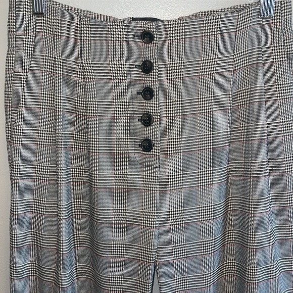 TOP SHOP | Glen Plaid Cuffed Trousers - sz 6 - Picture 3 of 12